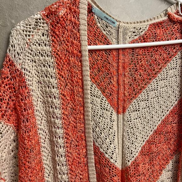 Maurices XL Orange Cream Crochet Knit Cardigan - Picture 5 of 11